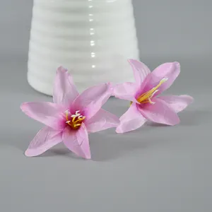 Wholesale Price Lily Artificial Flowers Heads Silk Artificial Lily Flower For Home Wedding Decoration