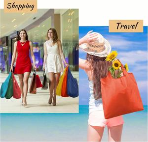 Manufacturers Supply Supermarket Shopping Camping Advertising 210t Thick Portable Multi-Color <b>Folding</b> Polyester Bag - Product Image 6