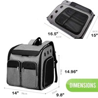 Bolsa de viaje para mascotas, mochila de cartón expandible de lino catiónico para gatos, para senderismo y viajes al aire libre, venta directa de fábrica