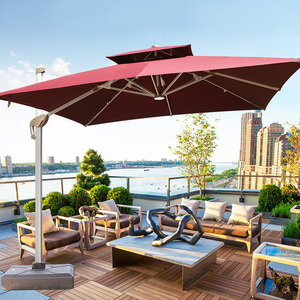 Parasol de plage carré solaire d'extérieur avec lumières LED solaires - Product Image 6
