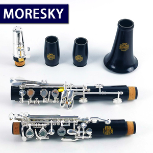 Clarinete MORESKY de 17 llaves en Sib con orificios cerrados, de níquel-plata, personalizado, de ébano/grenadilla, estilo especial, instrumento de viento M303 - Product Image 1