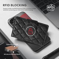 Dompet paspor Kulit RFID bepergian, dompet paspor kulit dengan tempat kartu kustom