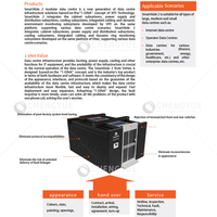 Système de surveillance de micro-centre de données en ligne Vertiv SmartAisle 2, tour haute fréquence, refroidissement triphasé à flux descendante/refroidissement liquide