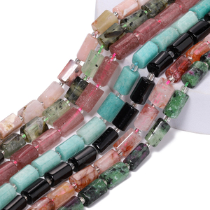 8-11MM Natural Stone Cylindrical <strong>Emerald</strong> Yellow Crystal Moonstone Spacer <strong>Beads</strong> for Jewelry Making DIY Necklace Accessories - Product Image 3