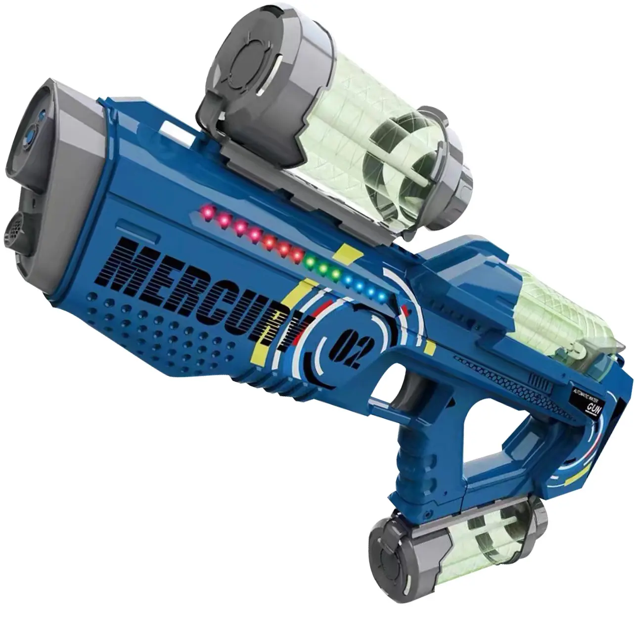 M2 חשמלי רציף תאורת אורות צעצועי ילדים גבוהה-לחץ חזק מים תרסיס אקדח קרב בני עם מים