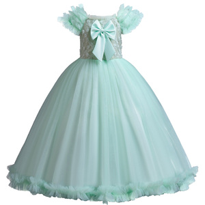 Robe de demoiselle d'honneur moelleuse de style coréen, robe rose à gros nœud pour filles de 12 ans, robe de bal pour enfants pour les fêtes - Product Image 5