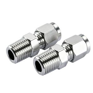 Raccord de compression en acier inoxydable, connecteur droit mâle pour systèmes de <span class=keywords><strong>plomberie</strong></span> - Product Image 2