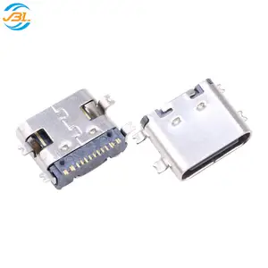 Usb tipo c 16P conector fêmea usb c 3.0 porta de ouro painel montagem receptáculo 104312722 TYPE-C conector fábrica da china