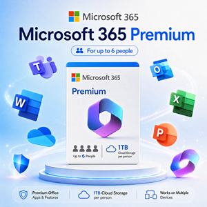 <span class=keywords><strong>Microsoft</strong></span> Office 365 Premium, 1 Año, 6 TB de Almacenamiento en OneDrive, Copilot AI, 6 Usuarios, 5 Dispositivos, Uso Global, Vinculación a Cuenta de Correo Personal - Product Image 1