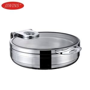 Restaurant écologique en acier inoxydable sans chauffe-<span class=keywords><strong>eau</strong></span> équipement de restauration <span class=keywords><strong>buffet</strong></span> rond argent plats à friction - Product Image 2