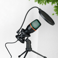 Microphone à condensateur rvb, 6 w, microphone, téléphone portable, ordinateur de bureau, Mike, Youtube, conférences, direct, enregistrement, PS4, studio de jeu