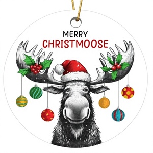 Custom Luxury <strong>Ceramic</strong> Christmas Ornaments-Newlywed First Christmas Hanging <strong>Bauble</strong> with Custom Logo Waterproof Shatterproof Gift - Product Image 4