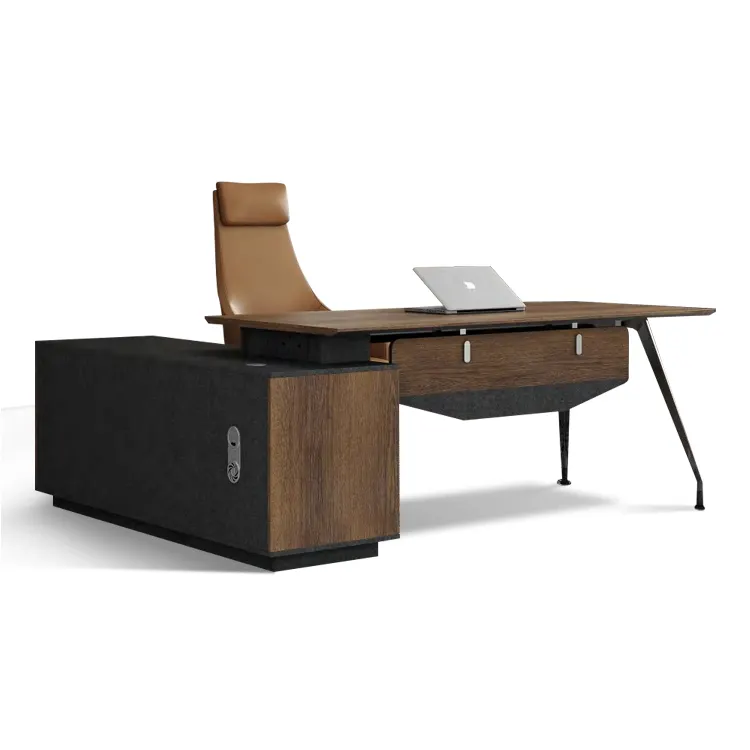 Modern şık ofis sekreter masası modüler basit yönetici masası ince işçilik patron idareci masası