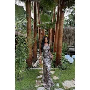 Vestido de Noche de Lujo PARDUS, Vestido de Gala Romántico de Satén, Corte Imperio, Línea A, con Abertura, de Poliéster, Largo hasta el Suelo, para Fiesta o Boda, Disponible en Tallas XS a XL - Product Image 3