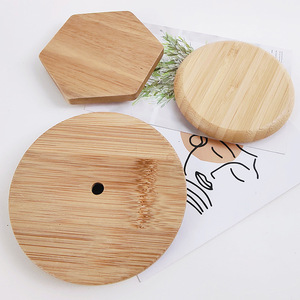 Solid wood glass bottles with wooden lids, airtight storage jars, bamboo lids, various styles of airtight jars, wooden ceramic - Product Image 3