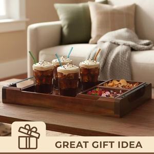 Wooden <b>Snack</b> <b>Tray</b> Set Solid Wood Food Display Storage Box Multifunctional Deli Party Serving <b>Trays</b> - Product Image 5