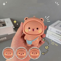 Porte-clés Ours Mignon Dessin Animé Bubu Dudu, Breloque de Sac Kawaii, Mini Porte-clés pour Sac à Dos, Porte-clés Bubu Y Dudu à Visages Interchangeables, Vente en Gros