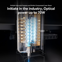 Graveur et découpeur laser bleu à diode 70W pour A70 Pro, pour métal, verre, caoutchouc, MDF, bois - Machine autonome haute précision