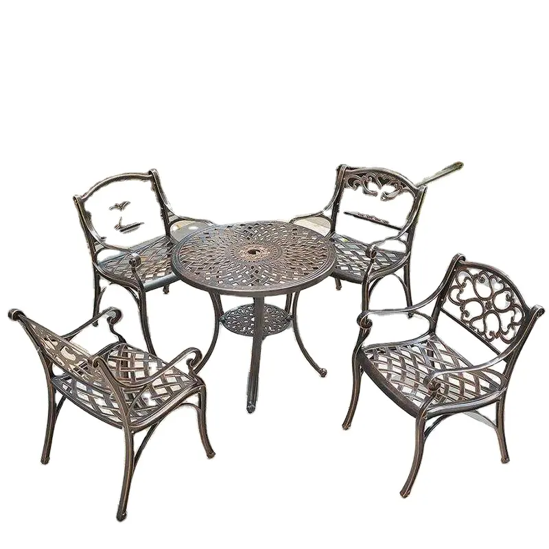 K/D outdoor dining chair mit hohe qualität metall esszimmer stuhl garten set
