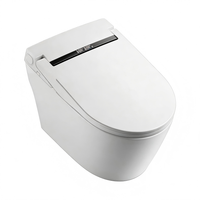 Couvre-siège de toilette chauffant intelligent avancé, ultra fin, télécommande, pulvérisation automatique, couvercle en plastique durable