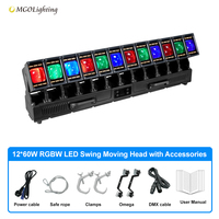 Projecteur LED mobile à faisceau et à lavage de scène, étanche IP65, 12*60W RGBW 4-en-1, avec zoom pixel, pour DJ, mariages et concerts
