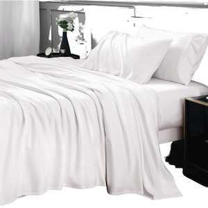 Juego de Funda Nórdica Moderna de Bambú 100% Tejido, Lujosa y Sedosa, 300 Hilos, Transpirable, Refrescante, Ecológica, Para Todas las Estaciones, 4 Piezas, Color Sólido - Product Image 1