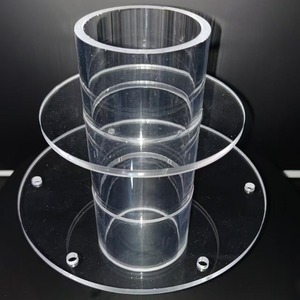 Composants d'appareil expérimental en tube PMMA - Fabrication et usinage OEM - Brides de tube acrylique transparent (marque Lucite) - Product Image 1