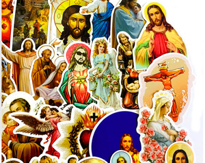 68 cái/túi không thấm nước <span class=keywords><strong>Jesus</strong></span> hình ảnh Sticker Christian quà tặng cho Nhà thờ máy tính máy tính xách tay decal - Product Image 5