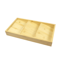 Échantillon gratuit Organisateur de tiroir à épices en bambou en 3 étapes de même style CB avec étagère à épices dans le tiroir
