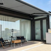 Auvent de terrasse électrique imperméable avec système de bras rétractables télécommandés