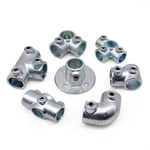 Wholesale Safety Threadless Pipe Fittings Clamp-on Tee Handrail Fittings Tee Clamp For Pipe