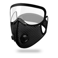 Nouveau masque facial de cyclisme avec filtre, lunettes de protection, masque anti-poussière, masque facial sportif lavable et réutilisable pour hommes, bandana avec filtres à charbon actif