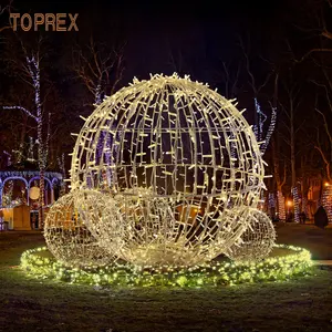 Toprex ip65 led 문자열 장식 호텔 3d 모티브 공공 공원 크리스마스 조명