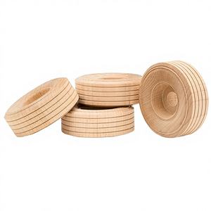 Jouets en bois poli de haute qualité, écologiques, mini roues pour enfants, bricolage, artisanat, décoration - Product Image 2