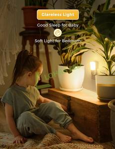 LOHAS Minimalist Design Automatic Sensor Plug-In Night Lights 1W LED Dimmable Nightlight Warm White Bed <strong>Lamp</strong> for Kids' <strong>Bedroom</strong> - Product Image 3