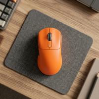 Mouse Nirkabel Mini Oranye 2.4Ghz Optik Tangan Kanan Ergonomis 5 Tombol Dapat Diisi Ulang