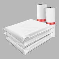 Enveloppes en polyéthylène blanches imperméables avec logo personnalisé, sacs d'expédition en plastique auto-adhésifs pour livres, magazines, documents