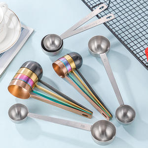 2 in 1 Scoop çift yan 15ml 30ml paslanmaz çelik 18/10 dikey toz Scoop kahve kaşık ölçme - Product Image 2