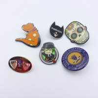 Épinglette en métal époxy ronde personnalisée pour enseignant, anniversaire, profession, diplôme, 2025, badge en émail