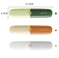 Multifunctionele Dunschiller & Mes-Roestvrij Staal Peeling Tool Met Veilig Beschermhoes Voor Fruit Draagbare En Veilig Voor Outdoor