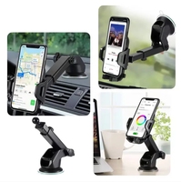 Support de téléphone portable universel haut de gamme à ventouse en nano-gel, rotatif à 360 degrés, pour tableau de bord et pare-brise de voiture
