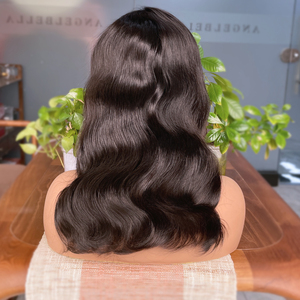 Peluca Bob Corta al por Mayor de Cabello Humano Ondulado, Peluca Frontal de Encaje 13x4, Pelucas Bob de Cabello Humano para Mujeres Negras, Sin Pegamento, Densidad 180 - Product Image 4