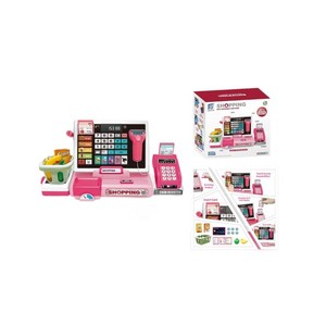 Juguete de <span class=keywords><strong>Caja</strong></span> <span class=keywords><strong>Registradora</strong></span> para Niños, Juego de Imitación con Cesta de Compras, Función de Calculadora, Juego de Roles Educativo - Product Image 5