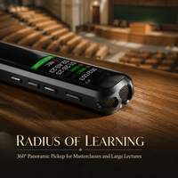 Enregistreur vocal numérique à longue autonomie, réduction de bruit HD, enregistrement audio USB WAV pour réunions, conférences, entretiens