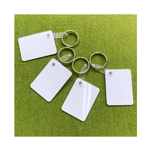 Popular Selling T-Shirt Sublimation Keychains Blanks Double Side Print with Plastic Tab and Keyrings