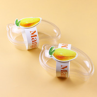 Boîte à gâteau en blister personnalisée en forme de mangue, boîte d'emballage transparente en forme de mangue, conteneur à gâteau, boîtes d'emballage en plastique pour la pâtisserie