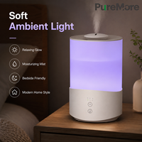 Humidificateur d'air moderne pour chambre à coucher, brume fraîche silencieuse, mode sommeil, veilleuse douce, brume fine pour chambre de bébé et maison