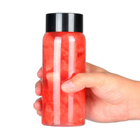 Bouteille de thé froid créative en plastique transparent jetable XYA pour animaux de compagnie, bouteille de jus de fruits avec couvercle