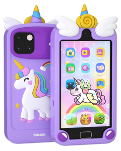 Téléphone intelligent pour enfants, jouet avec double caméra, lecteur de musique, jeux de puzzle, écran tactile pour enfants - Product Image 1