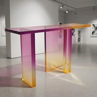 Nordischer Moderner Acryl-Konsolentisch Minimalistischer Transparenter Acryl-Beistelltisch für Wohnzimmer und Esszimmer
